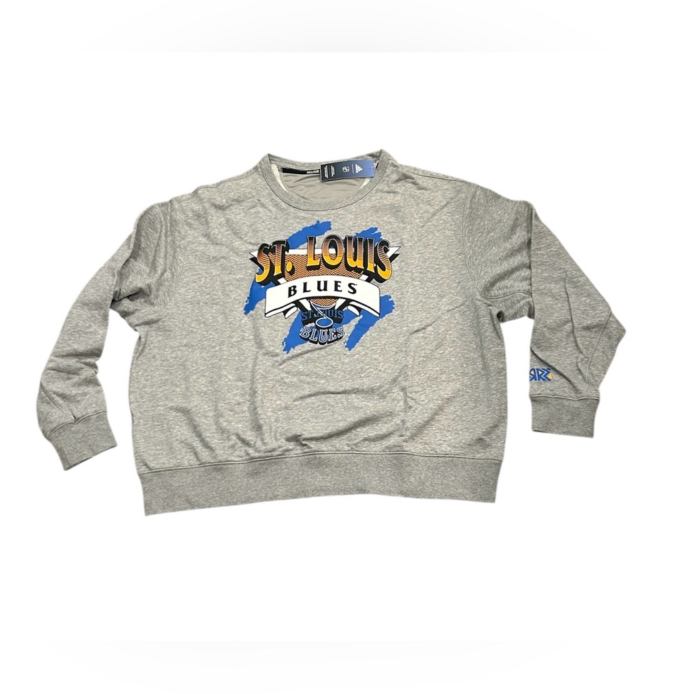 St. Louis Blues‎ Adidas Men’s Vintage Classic Crew Sweatshirt XXL 2XL
